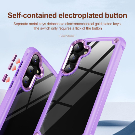For Samsung Galaxy S24+ 5G TPU + PC Lens Protection Phone Case(Purple)