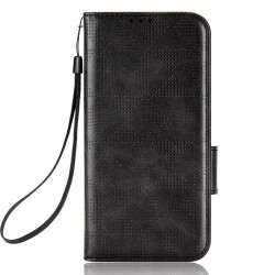 For Samsung Galaxy S23+ 5G Symmetrical Triangle Leather Phone Case(Black)