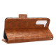 For Samsung Galaxy S23+ 5G Symmetrical Triangle Leather Phone Case(Brown)