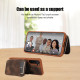 For Samsung Galaxy S23+ 5G Zipper Card Bag Back Cover Phone Case(Brown)