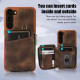 For Samsung Galaxy S23+ 5G Zipper Card Bag Back Cover Phone Case(Brown)