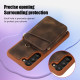 For Samsung Galaxy S23+ 5G Zipper Card Bag Back Cover Phone Case(Brown)