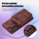 For Samsung Galaxy S23+ 5G Zipper Card Bag Back Cover Phone Case(Purple)