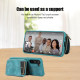 For Samsung Galaxy S23+ 5G Zipper Card Bag Back Cover Phone Case(Turquoise)