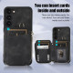 For Samsung Galaxy S23+ 5G Zipper Card Bag Back Cover Phone Case(Black)
