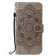 For Samsung Galaxy S23+ 5G Sun Mandala Embossing Pattern Phone Leather Case(Grey)