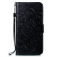 For Samsung Galaxy S23+ 5G Sun Mandala Embossing Pattern Phone Leather Case(Black)