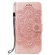 For Samsung Galaxy S23+ 5G Sun Mandala Embossing Pattern Phone Leather Case(Rose Gold)
