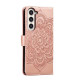 For Samsung Galaxy S23+ 5G Sun Mandala Embossing Pattern Phone Leather Case(Rose Gold)