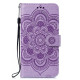 For Samsung Galaxy S23+ 5G Sun Mandala Embossing Pattern Phone Leather Case(Purple)