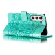 For Samsung Galaxy S23+ 5G Sun Mandala Embossing Pattern Phone Leather Case(Green)