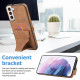 For Samsung Galaxy S23+ 5G Ultra-thin Shockproof Phone Protective Case with Holder(Brown)