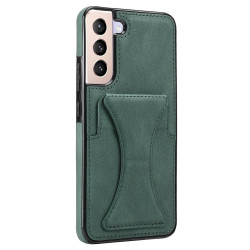 For Samsung Galaxy S23+ 5G Ultra-thin Shockproof Phone Protective Case with Holder(Green)