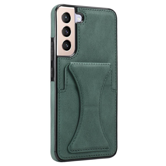For Samsung Galaxy S23+ 5G Ultra-thin Shockproof Phone Protective Case with Holder(Green)