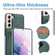 For Samsung Galaxy S23+ 5G Ultra-thin Shockproof Phone Protective Case with Holder(Green)
