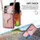 For Samsung Galaxy S23+ 5G Zipper Hardware Card Wallet Phone Case(Rose Gold)