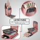 For Samsung Galaxy S23+ 5G Zipper Hardware Card Wallet Phone Case(Rose Gold)