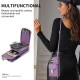 For Samsung Galaxy S23+ 5G Zipper Hardware Card Wallet Phone Case(Purple)