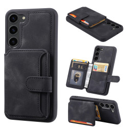 For Samsung Galaxy S24+ 5G Skin Feel Dream RFID Anti-theft PU Card Bag Phone Case(Black)