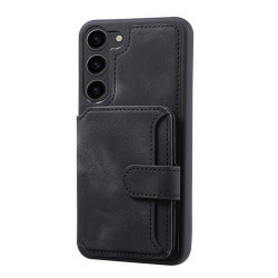 For Samsung Galaxy S24+ 5G Skin Feel Dream RFID Anti-theft PU Card Bag Phone Case(Black)