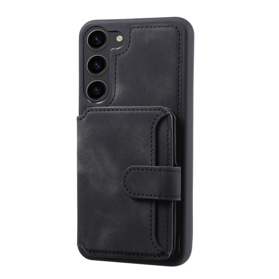 For Samsung Galaxy S24+ 5G Skin Feel Dream RFID Anti-theft PU Card Bag Phone Case(Black)