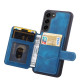 For Samsung Galaxy S24+ 5G Skin Feel Dream RFID Anti-theft PU Card Bag Phone Case(Peacock Blue)