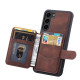 For Samsung Galaxy S24+ 5G Skin Feel Dream RFID Anti-theft PU Card Bag Phone Case(Coffee)