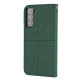 For Samsung Galaxy S23+ 5G Woven Texture Stitching Magnetic Leather Phone Case(Green)