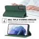 For Samsung Galaxy S23+ 5G Woven Texture Stitching Magnetic Leather Phone Case(Green)