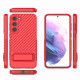 For Samsung Galaxy S23+ 5G Wavy Texture TPU Phone Case with Lens Film(Red)