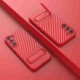 For Samsung Galaxy S23+ 5G Wavy Texture TPU Phone Case with Lens Film(Red)