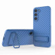 For Samsung Galaxy S23+ 5G Wavy Texture TPU Phone Case with Lens Film(Blue)
