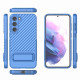 For Samsung Galaxy S23+ 5G Wavy Texture TPU Phone Case with Lens Film(Blue)