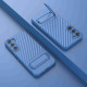 For Samsung Galaxy S23+ 5G Wavy Texture TPU Phone Case with Lens Film(Blue)