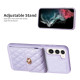 For Samsung Galaxy S23+ 5G Vertical Wallet Rhombic Leather Phone Case(Purple)