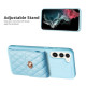 For Samsung Galaxy S23+ 5G Vertical Wallet Rhombic Leather Phone Case(Blue)