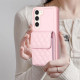 For Samsung Galaxy S23+ 5G Vertical Wallet Rhombic Leather Phone Case(Pink)