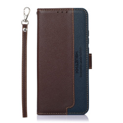 For Samsung Galaxy S24+ 5G KHAZNEH Litchi Texture Leather RFID Phone Case(Brown)