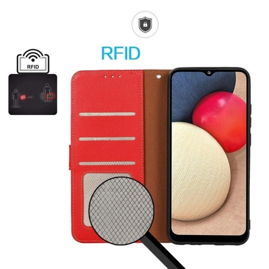 For Samsung Galaxy S24+ 5G KHAZNEH Litchi Texture Leather RFID Phone Case(Red)