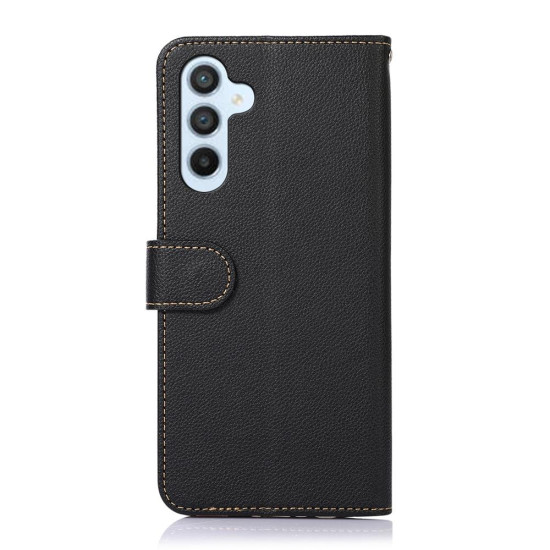 For Samsung Galaxy S24+ 5G KHAZNEH Litchi Texture Leather RFID Phone Case(Black)
