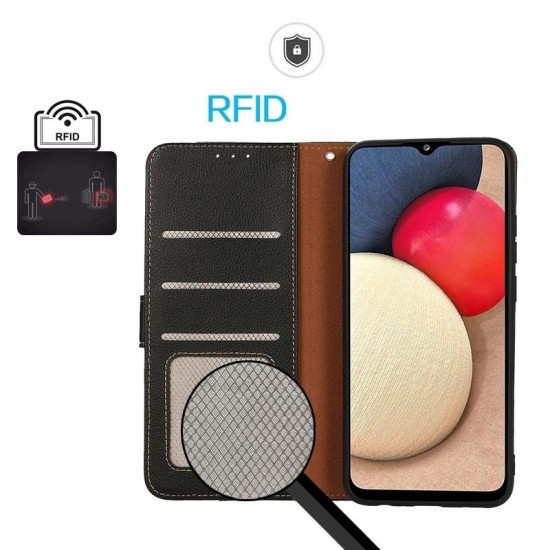 For Samsung Galaxy S24+ 5G KHAZNEH Litchi Texture Leather RFID Phone Case(Black)