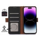 For Samsung Galaxy S24+ 5G Genuine Leather Magnetic RFID Leather Phone Case(Black)