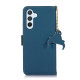 For Samsung Galaxy S24+ 5G Genuine Leather Magnetic RFID Leather Phone Case(Blue)