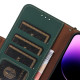 For Samsung Galaxy S24+ 5G Genuine Leather Magnetic RFID Leather Phone Case(Green)