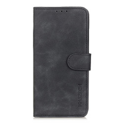 For Samsung Galaxy S24+ KHAZNEH Retro Texture Horizontal Flip Leather Phone Case(Black)