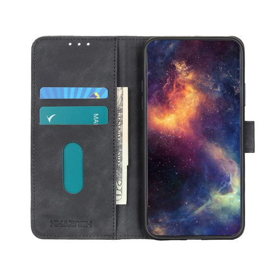 For Samsung Galaxy S24+ KHAZNEH Retro Texture Horizontal Flip Leather Phone Case(Black)
