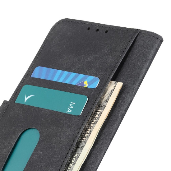 For Samsung Galaxy S24+ KHAZNEH Retro Texture Horizontal Flip Leather Phone Case(Black)