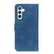 For Samsung Galaxy S24+ KHAZNEH Retro Texture Horizontal Flip Leather Phone Case(Blue)