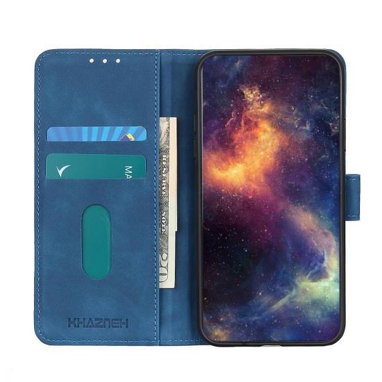 For Samsung Galaxy S24+ KHAZNEH Retro Texture Horizontal Flip Leather Phone Case(Blue)