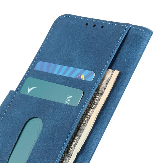 For Samsung Galaxy S24+ KHAZNEH Retro Texture Horizontal Flip Leather Phone Case(Blue)
